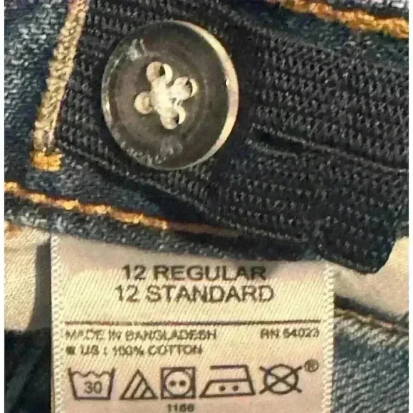 Old Navy Boys Bootcut Jeans Blue Size 12 Classic 5-Pocket Design - Picture 4 of 4